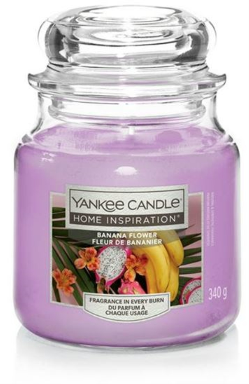 YANKEE CANDLE Yankee Candle Home Inspiration fragranza Banana Flower (fiori di banano) candela media